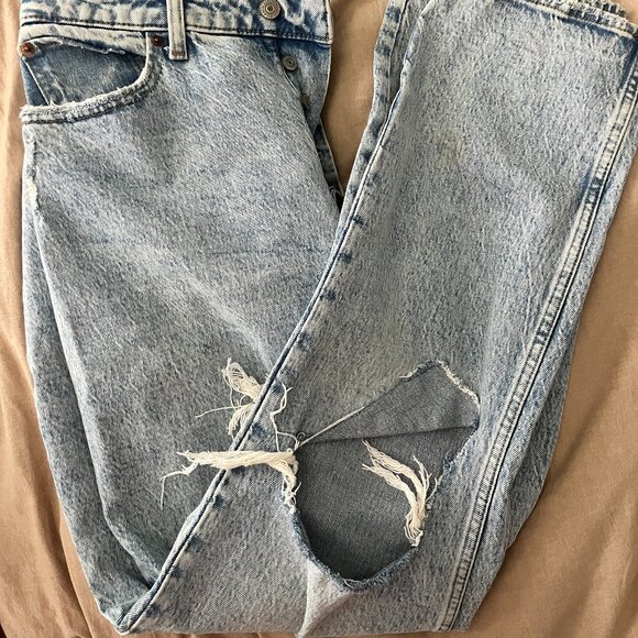Abercrombie Dad High Rise Ripped Jeans (Curve Love) - Picture 3 of 3